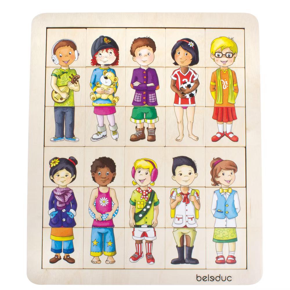 Beleduc - Match & Mix "Kids" Puzzle - Image 2