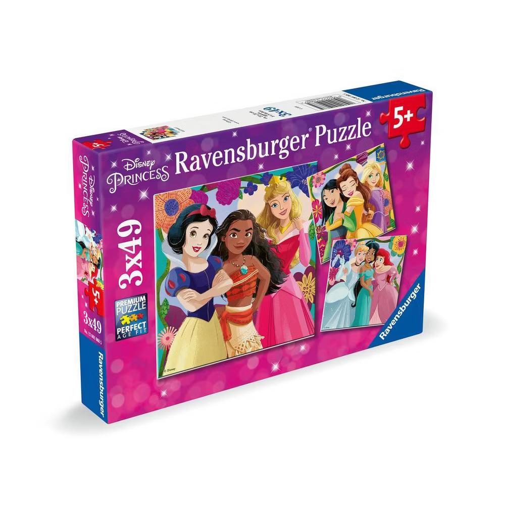 Princess Girl Power! Jigsaw Puzzle Set - 3x49pc: Kids Theme, Creative Thinking, Paperboard Material