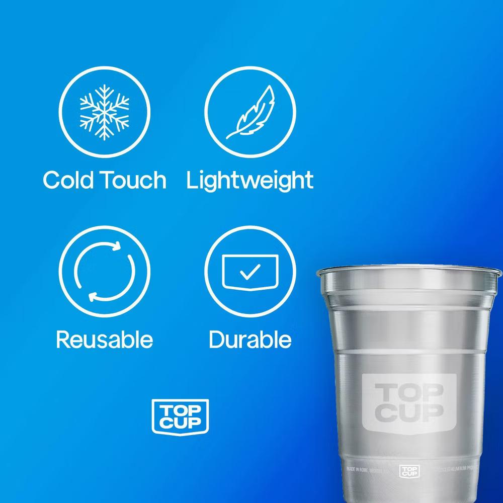 Top Cup Aluminum Cups - 16oz/12ct - Image 3