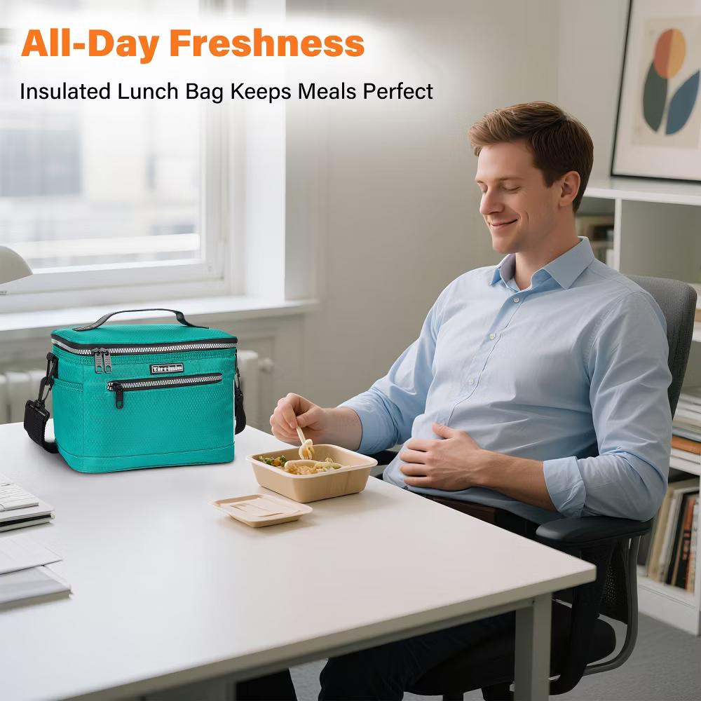 Small Insulated Lunch Bag for Men Women Kid, 7.8L Leakproof Thermal Reusable Lunch Cooler Tote Bag, Adult Insulated Lunch Box - Image 33