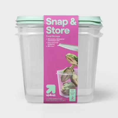 Snap & Store Deep Rectangle Food Storage Containers - 72 fl oz/2ct - Stackable Design, BPA-Free - Image 3