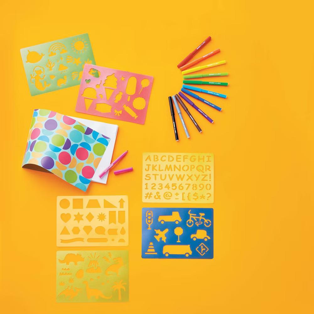 20pc Super Sketches Stencil Set - Image 6