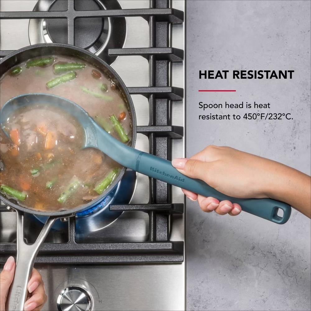 KitchenAid 2pk Turner and Spoon Cooking Utensil Set Agave - Image 8