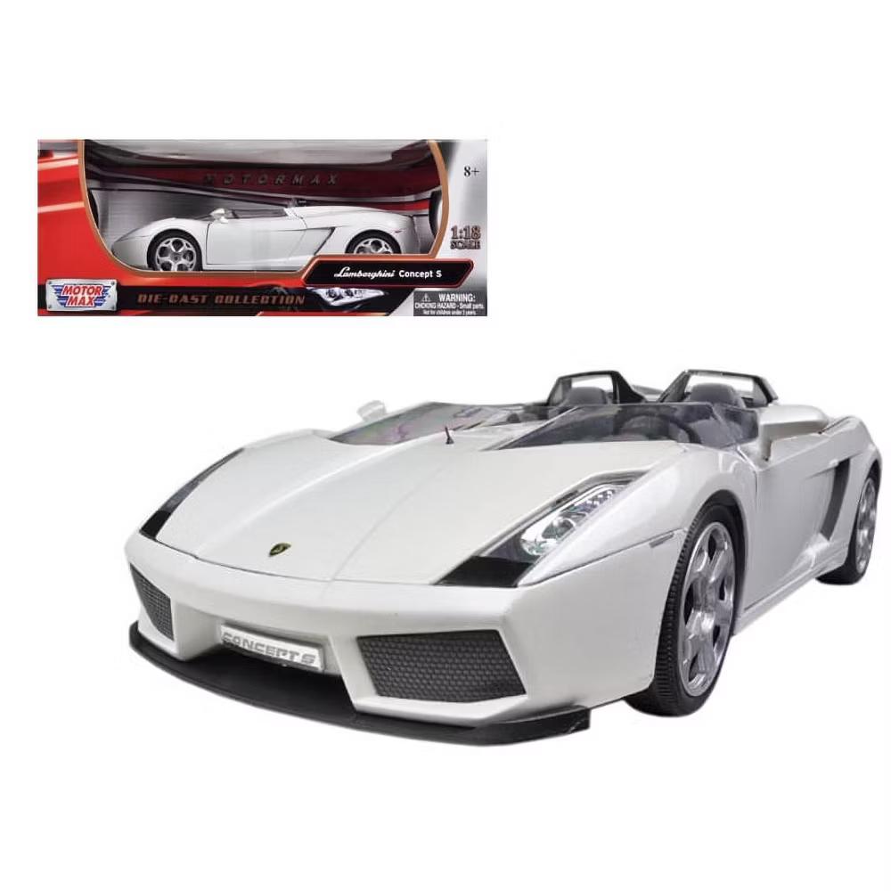 Lamborghini Concept S Pearl White 1/18 Diecast Car Model - Image 4