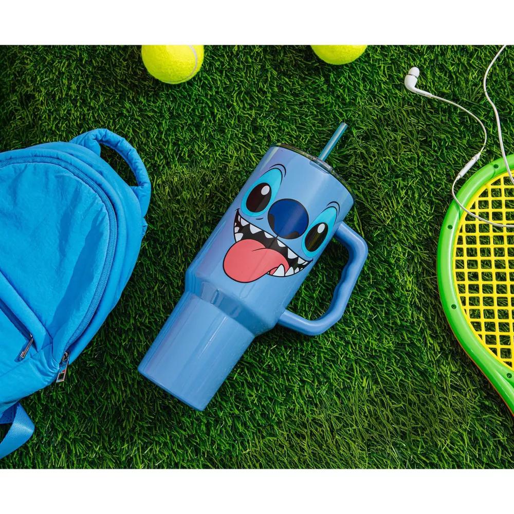 Lilo & Stitch Face Stainless Steel Tumbler With Handle | Holds 40 Ounces - Image 5