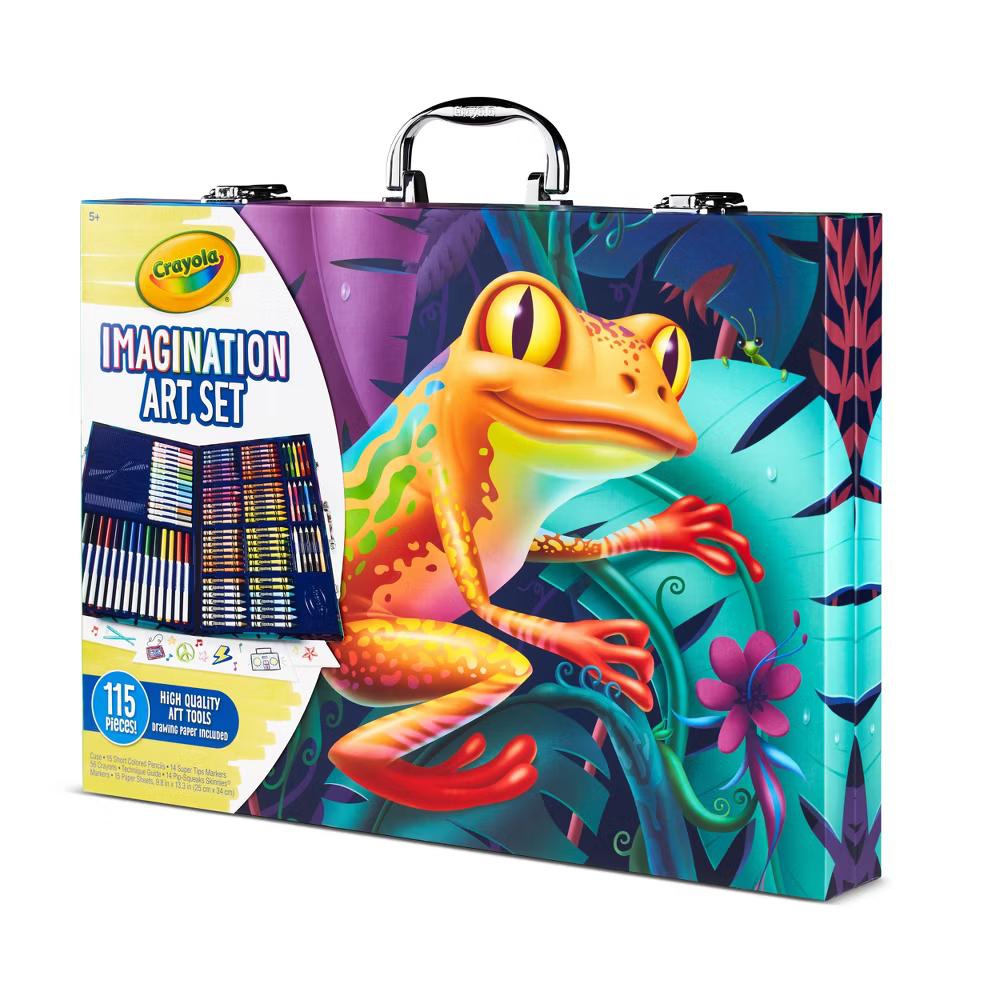 Crayola 115pc Imagination Art Set with Case: Drawing & Coloring Kit for Creative Thinking, Includes Crayons & More - Image 4
