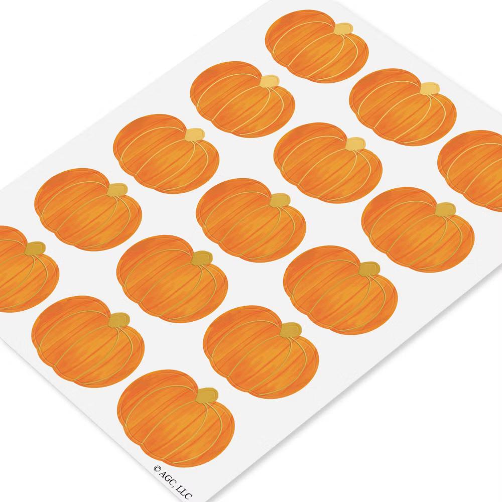 30ct Fall Pumpkin Stickers - Image 3