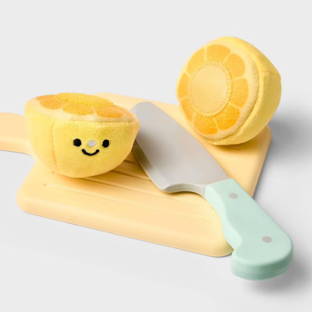Plush Food Play Set - Kitchen Toy for Toddlers, Includes Play Vegetables & Fruit, 18 Pieces - Image 2