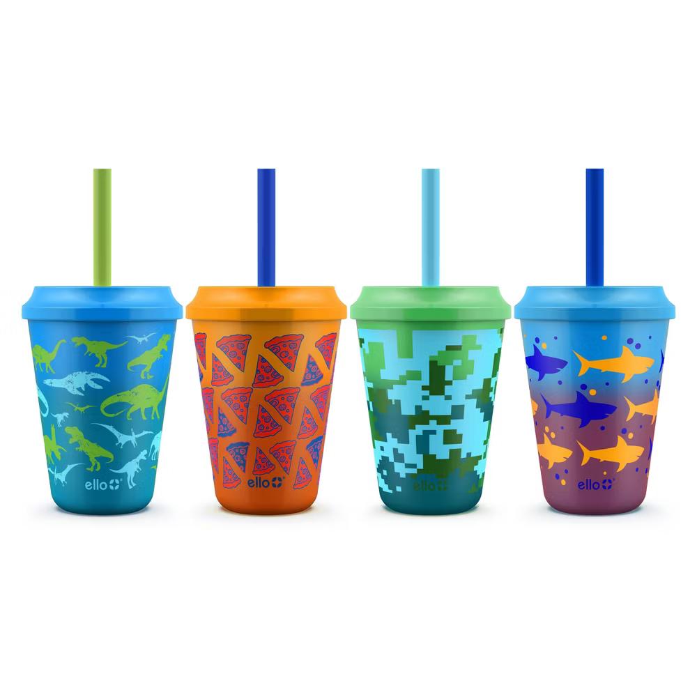 12oz 4pk Plastic Chameleon Color Changing Cups with Twist on Lids - Image 11