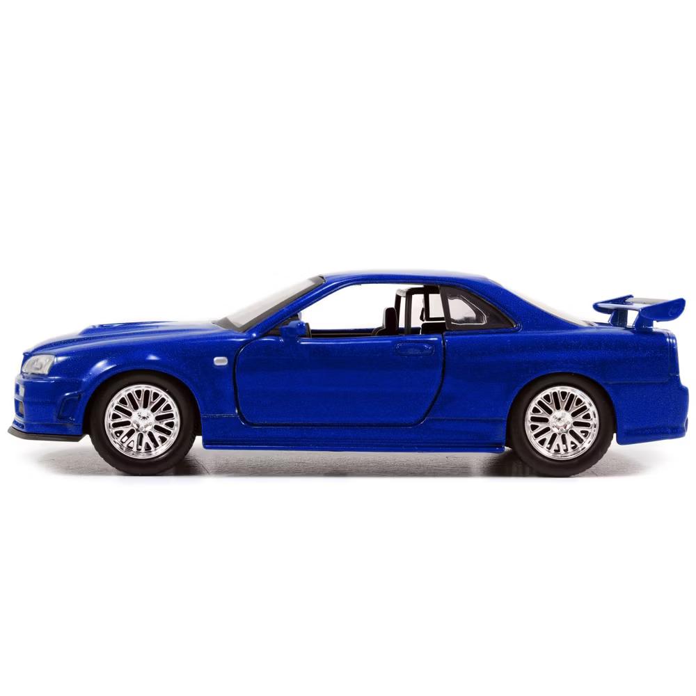 Brian's Nissan Skyline GT-R R34 Blue Fast & Furious" Movie 1/32 Diecast Car Model by " - Image 2