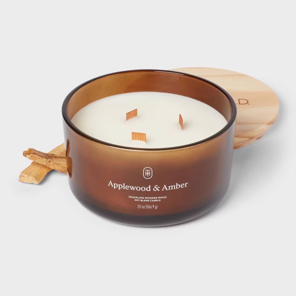 Glass Wooden Wick Jar Candle - Image 95