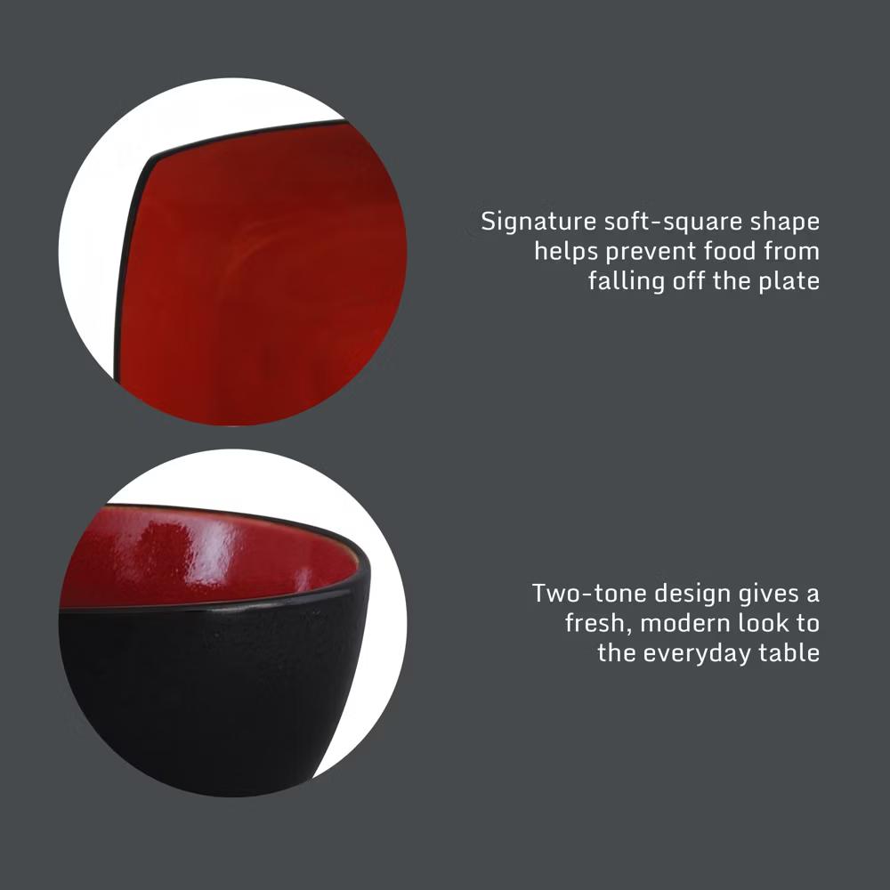 Soho Lounge Square 16-Piece Stoneware Dinnerware Set - Image 7
