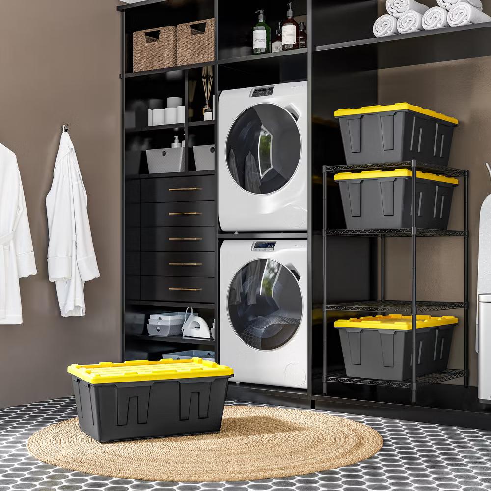 Seville Classics 4-Tier Storage Tote Bin Shelving Rack - Image 5