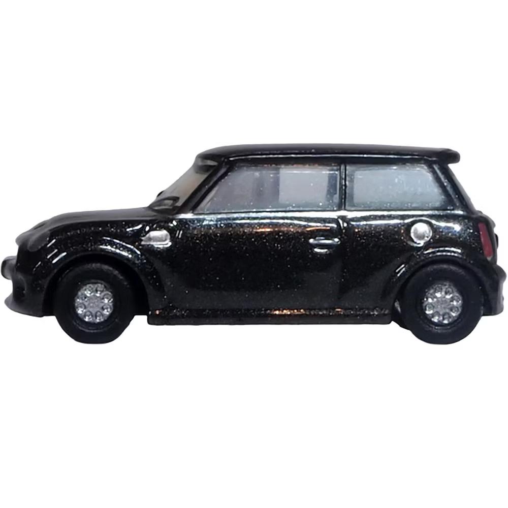 Mini Cooper S RHD (Right Hand Drive) Midnight Black with Silver Stripes 1/148 (N) Scale Diecast Model Car - Image 6