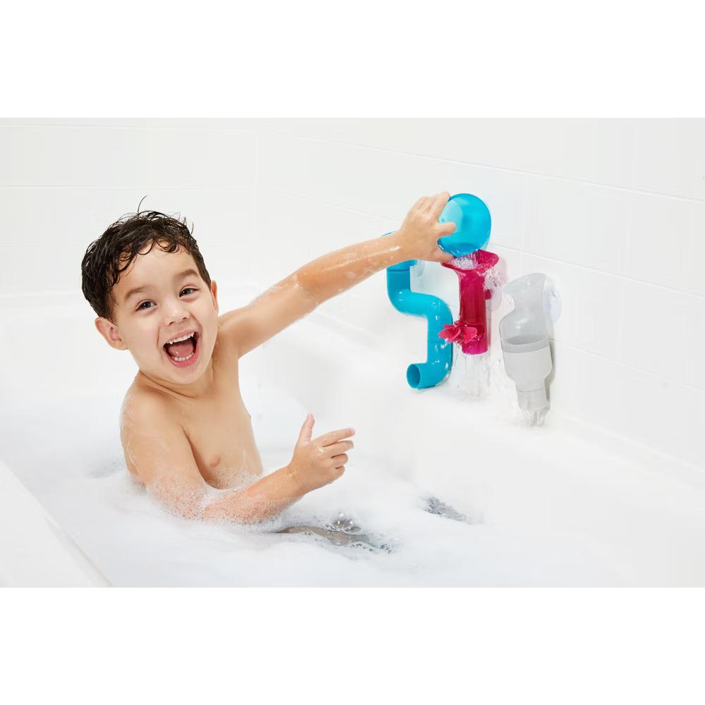 Boon BUNDLE Building Toddler Bath Tub Toy with Pipes Cogs and Tubes: BPA-Free, Creative Thinking, Motion, Spinning Shapes - Image 11