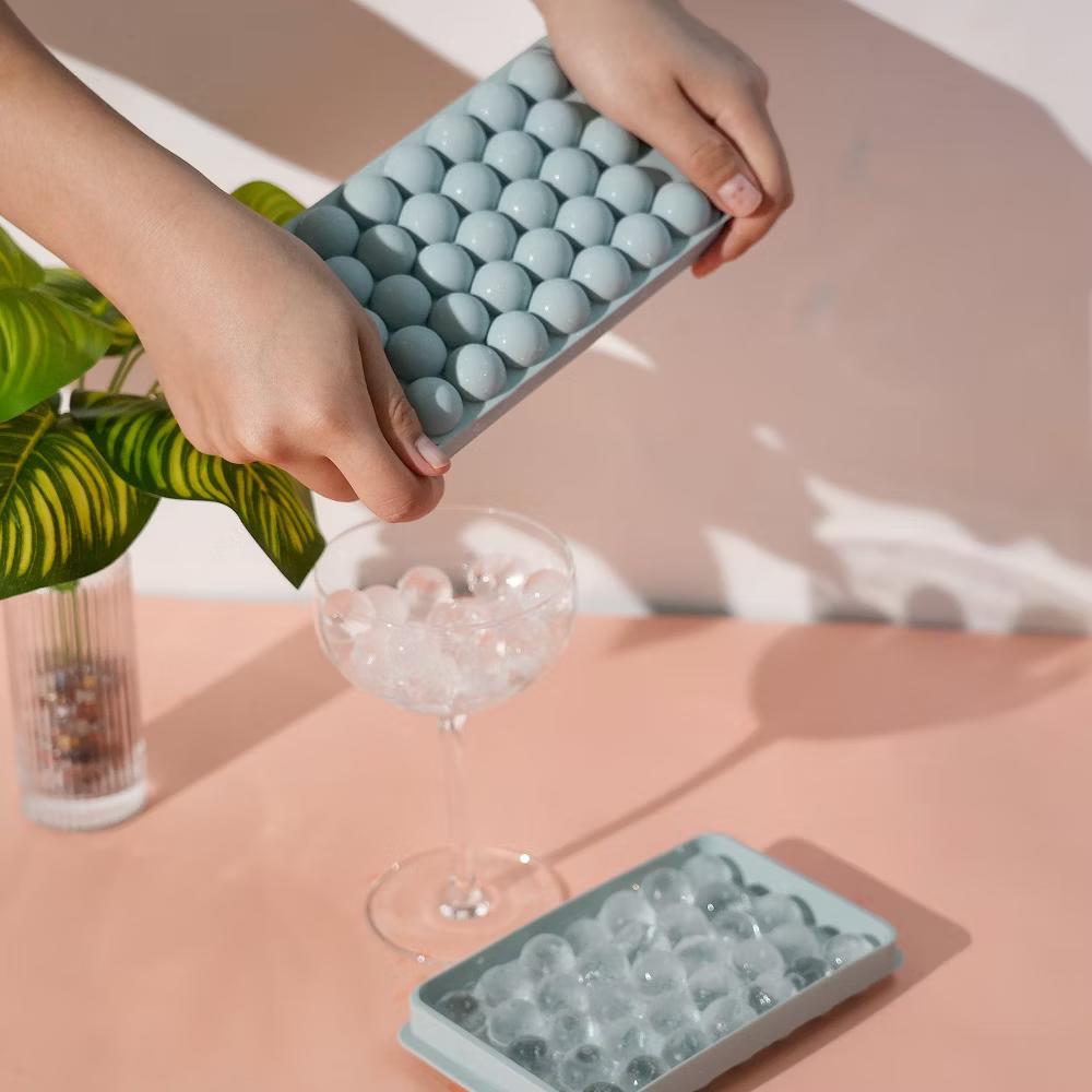 0.8 Inch Round Ice Cube Tray with Lid & Storage Bin, Small Sphere Ice Ball Molds for Freezer, Reusable Ice Maker Tray for Whiskey, Cocktails & Drinks - Image 6