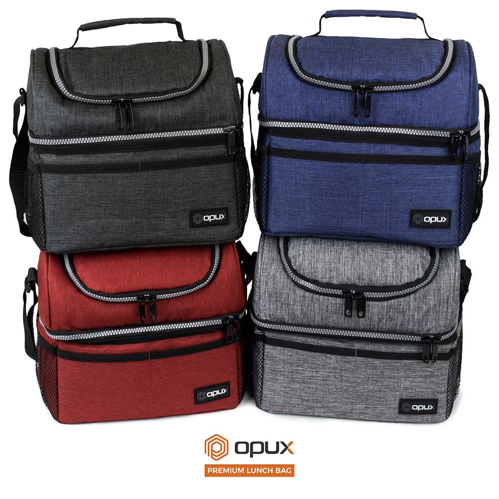 Double Decker Lunch Box Men Women, Insulated Leakproof Cooler Bag Adult Work, Dual Compartment Pail Tote Boys Girls Kids - Image 47