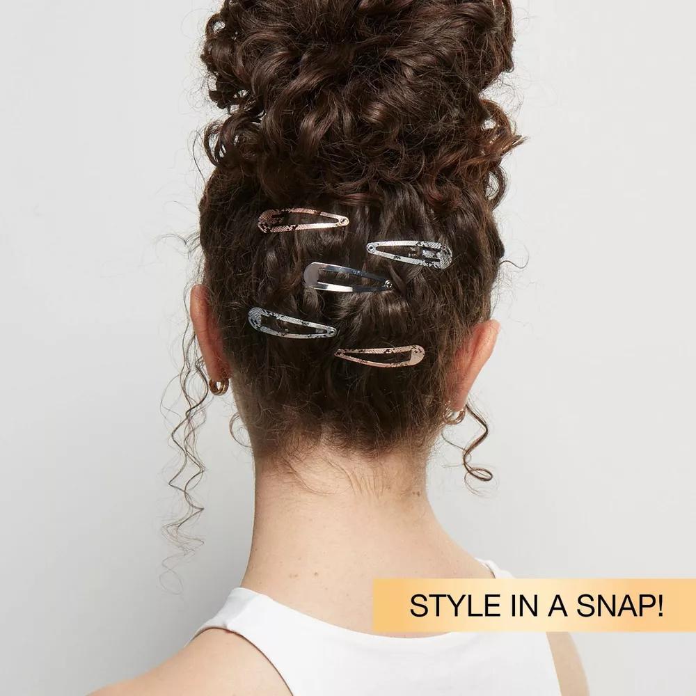 Metal Snap Clips - Assorted Colors - All Hair - 10pcs: Hair Styling, Fashion, Securing Hair