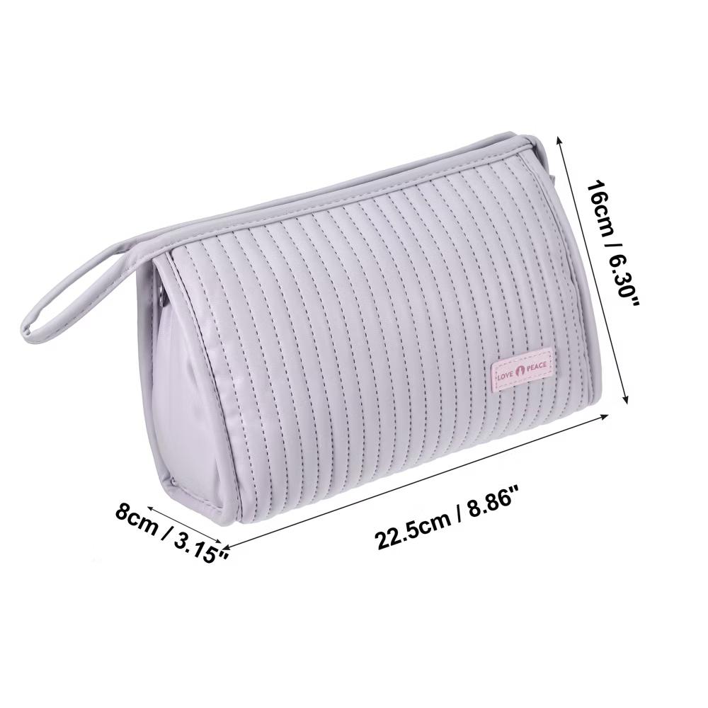 PU Leather Makeup Bag Large Makeup Bag Make Up Brush Organizer Bag Toiletry Bag for Women 1 Pcs - Image 33