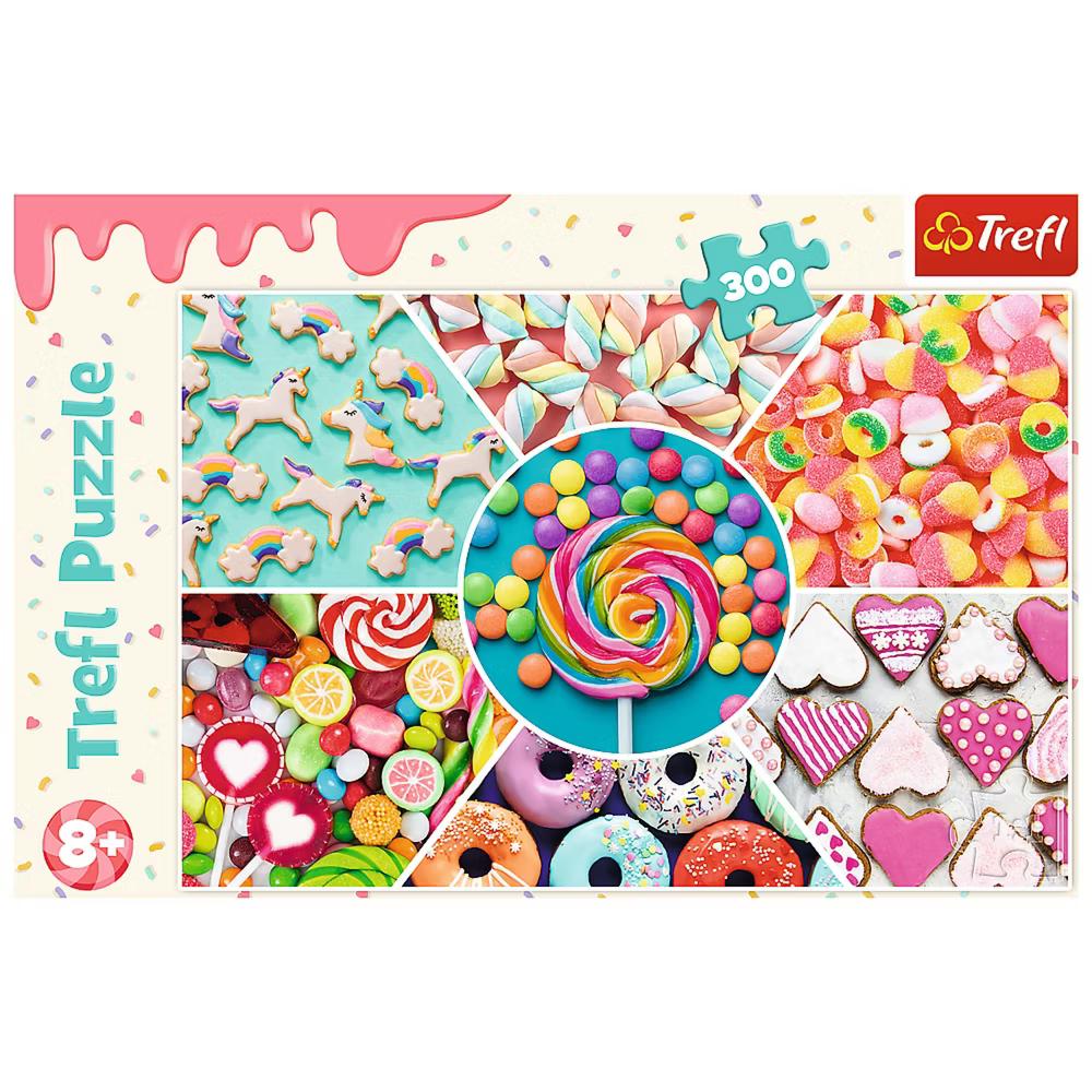 Red 300 Piece Kids Puzzle - Sweets - Image 2