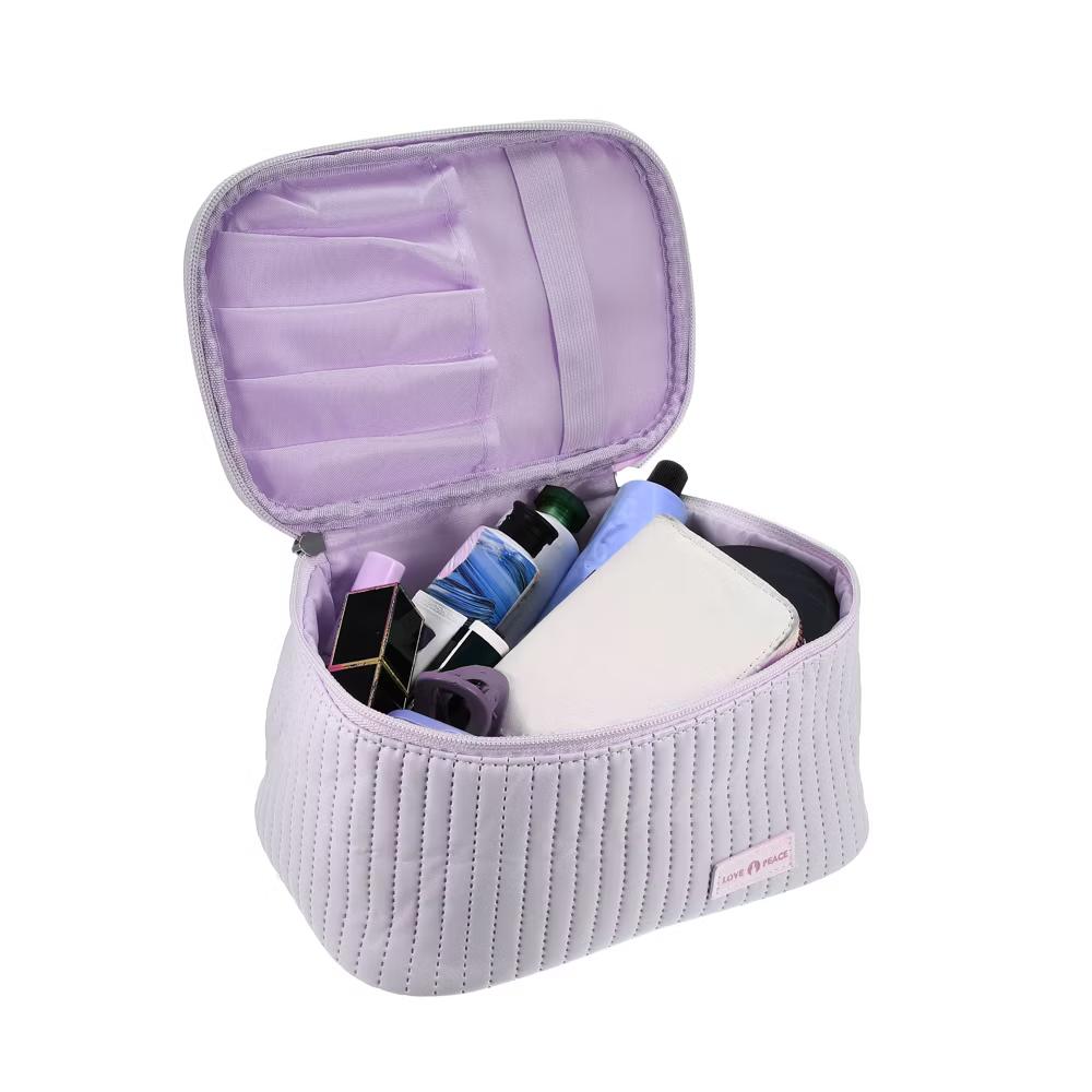 Polyurethane Faux Leather Large Makeup Bag Brush Organizer for Women 1 Pc - Image 36