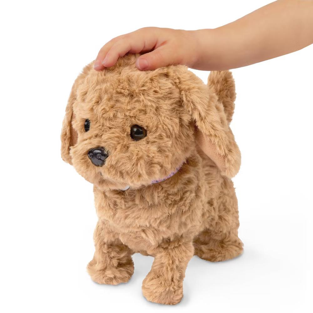 Playful Paws Goldendoodle Puppy Walking & Barking Electronic Interactive Pet Dog Plush: Plastic Polyester Toy - Image 4