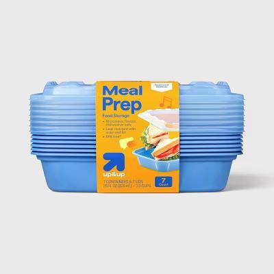 Food Storage Containers Rectangle - 28oz/7pk - Blue