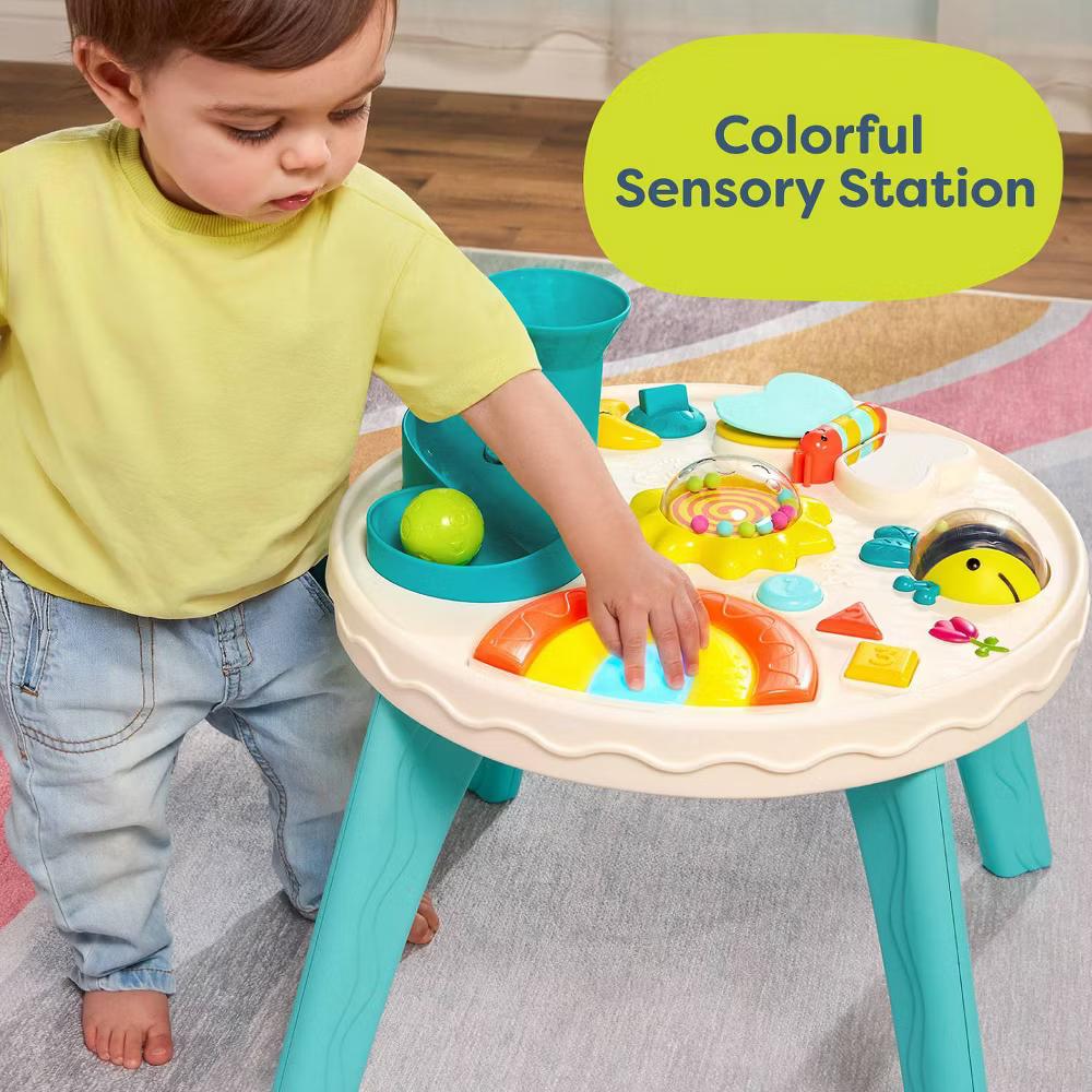 Busy B. Rainbow Sensory Station - Baby Activity Table, Music & Sounds, Toddler Play Center - Image 7