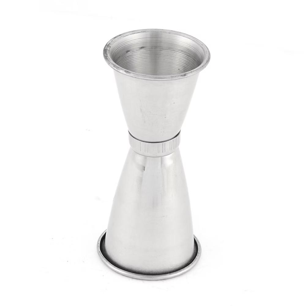 Stainless Steel Double-sided Liquid Silver Tone Measuring Cup 2" x 4" Silver Tone 1 Pc - Image 2