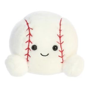 Mini Slugger Baseball Palm Pals Adorable Stuffed Animal White 4"