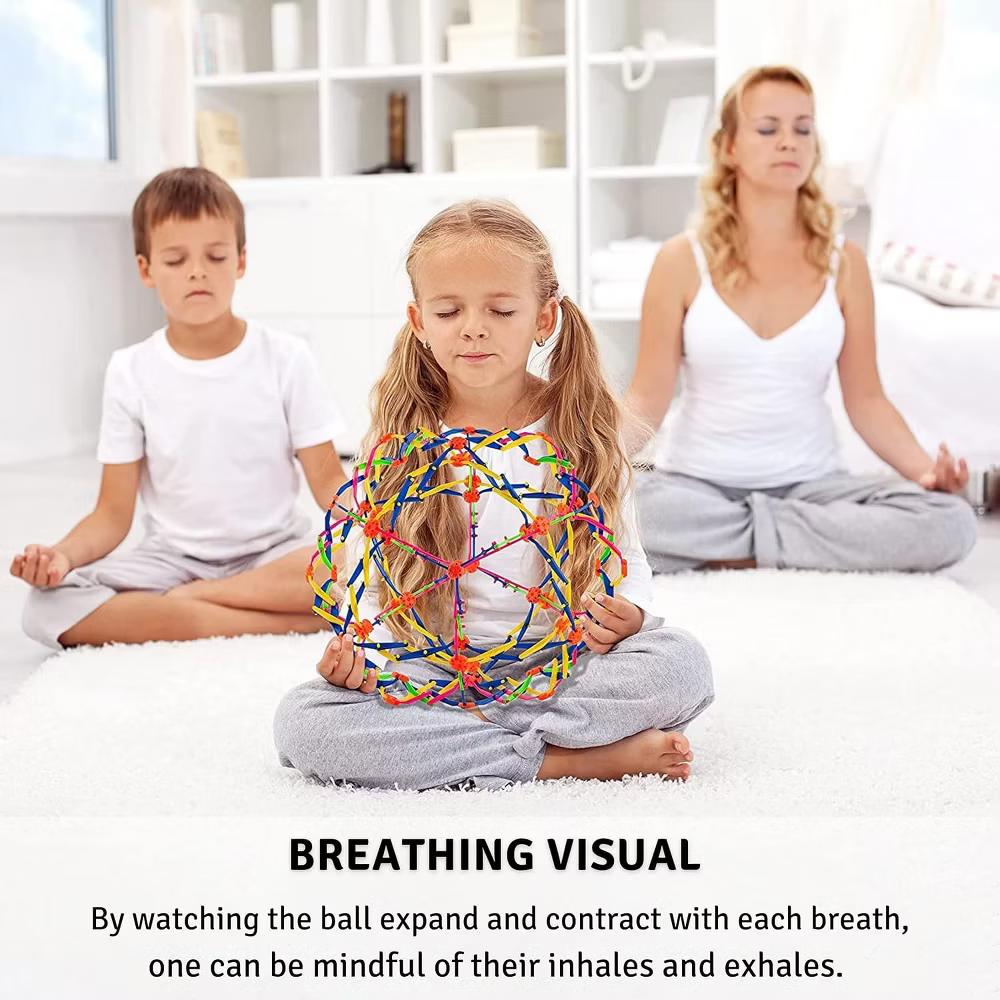 4E's Novelty Expandable Breathing Ball Sphere, 6" to 12" Expanding Sphere for Kids & Adults, Stress Relief, Mindfulness & Breathing Exercise Toy - Image 5