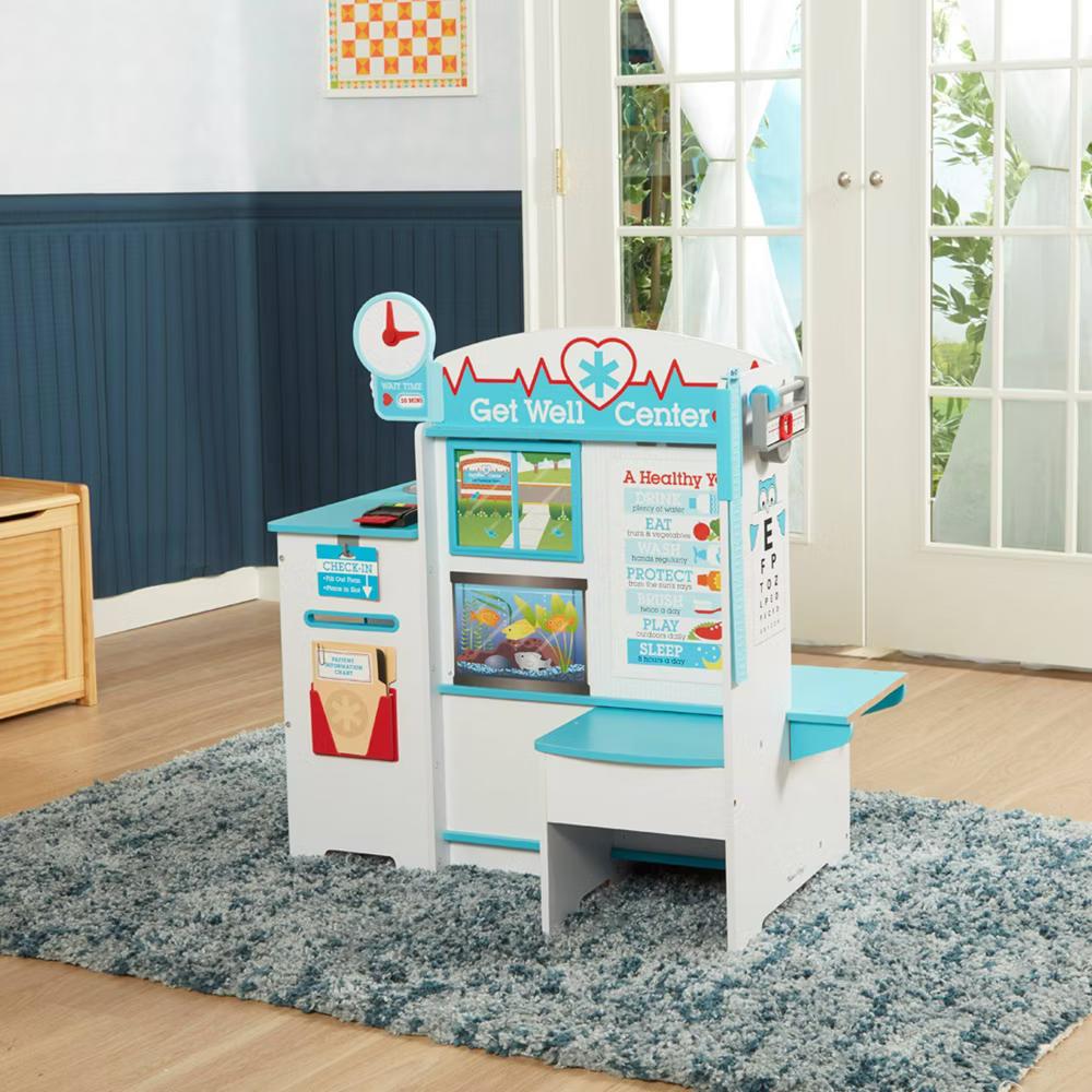 Wooden Get Well Doctor Activity Center - Waiting Room, Exam Room, Check-In Area: Pretend Play Medical Accessories Set - Image 6