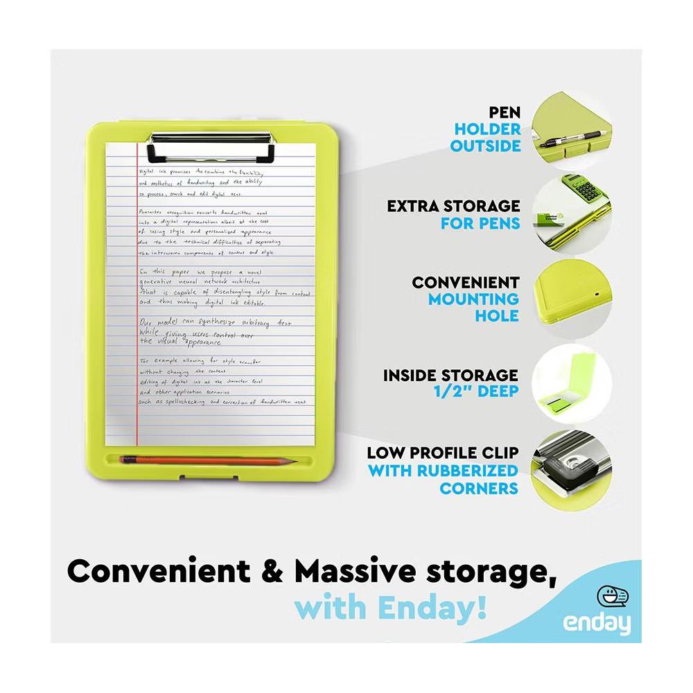 Clipboard with Storage, Letter Size Storage Clipboard with Compartments Case for Nurse Teachers Plastic Translucent Holds 100 Sheets - Image 19