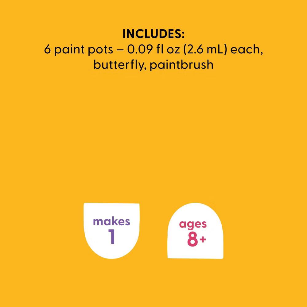 Paint-Your-Own Ceramic Butterfly Craft Kit - DIY Art Kit with Paint & Brush, Ages 8+ - Image 5