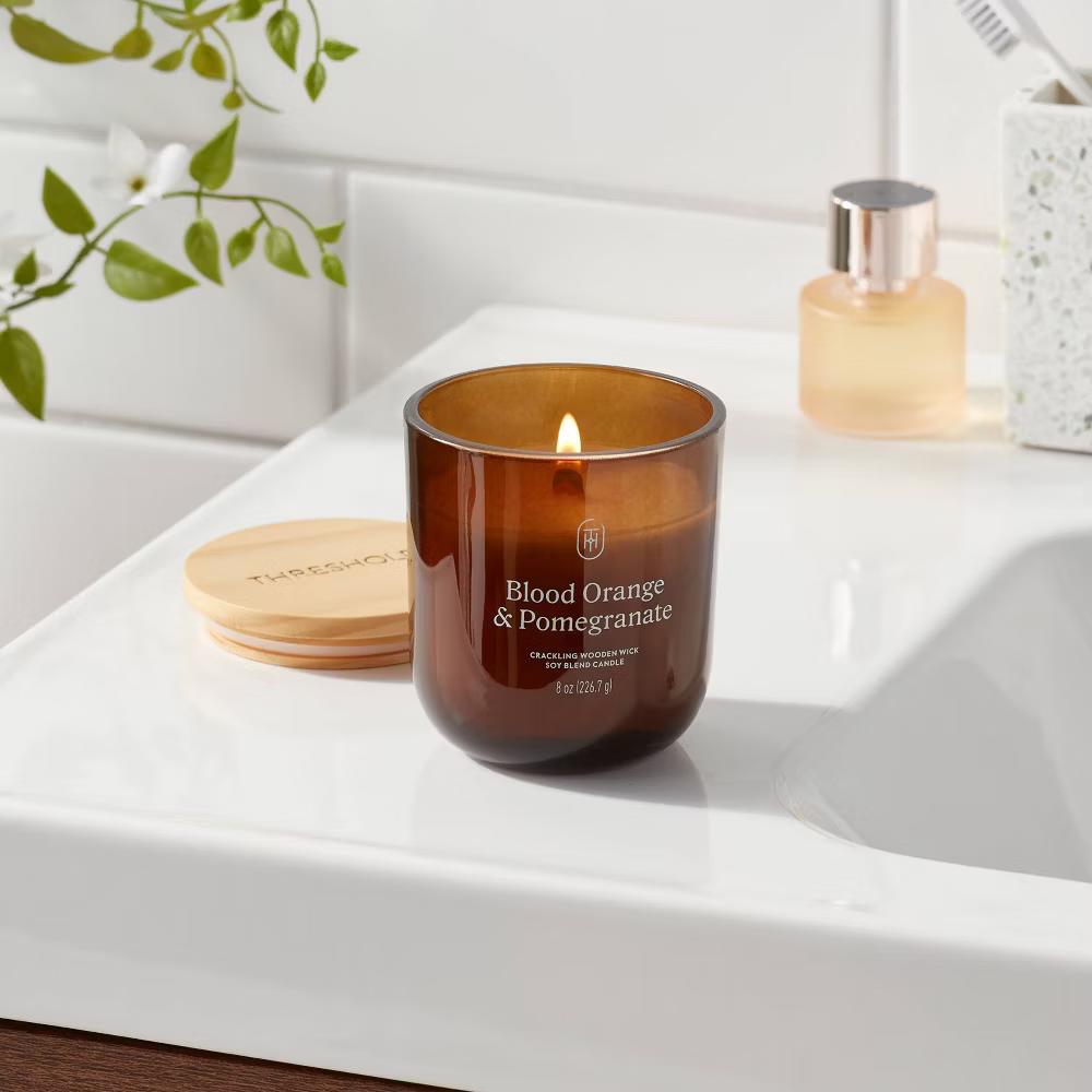 Glass Wooden Wick Jar Candle - Image 10