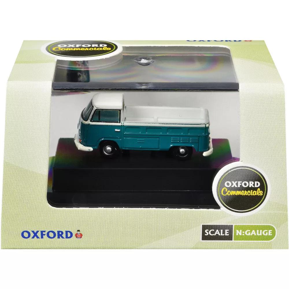 Volkswagen T2 Pickup Truck Emerald Green and Arkona White 1/148 (N) Scale Diecast Model Car - Image 2
