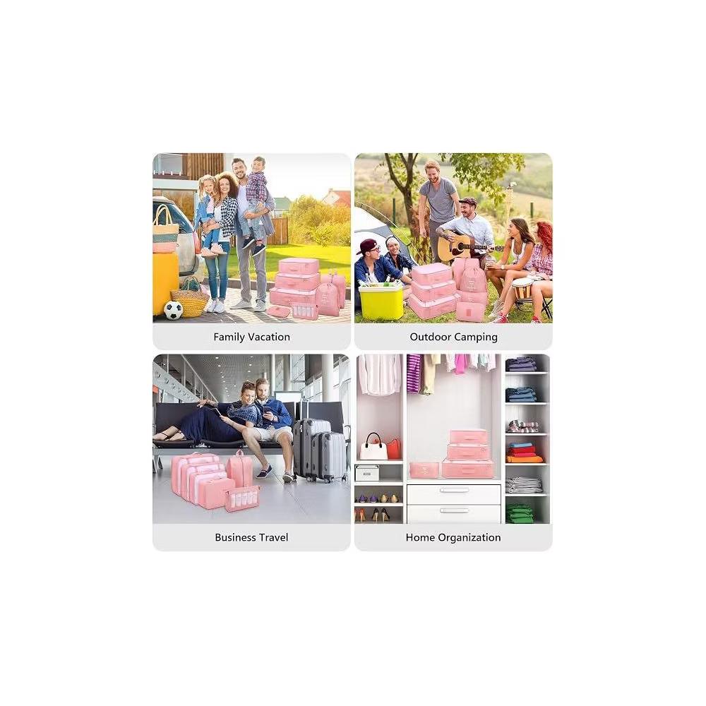 Maison 9pc Luggage Travel Organizer Cubes - Image 13