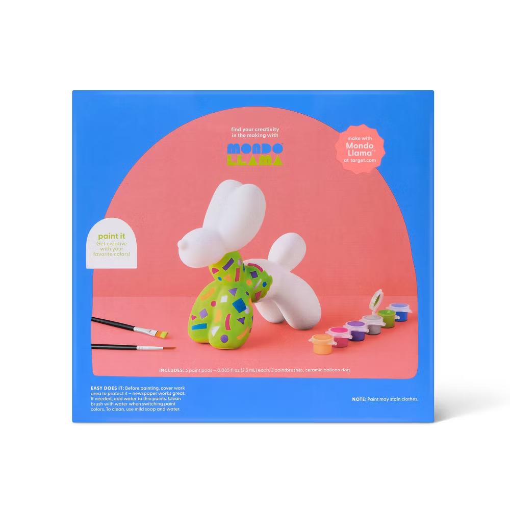 Ceramic Balloon Animal Dog Painting Craft Kit - Image 3