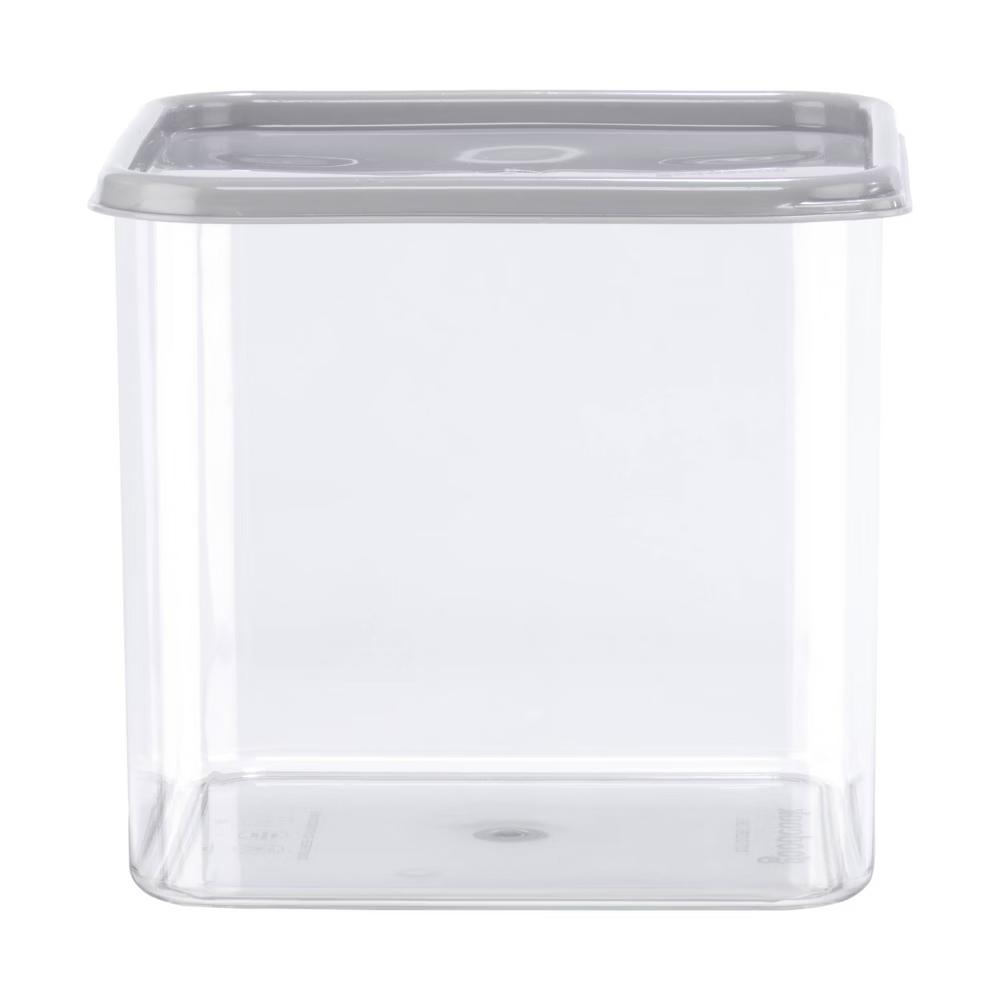 3qt 2pc Wide Square + Lid Food Storage Containers Gray: Stackable Design, Measurement Markings - Image 8