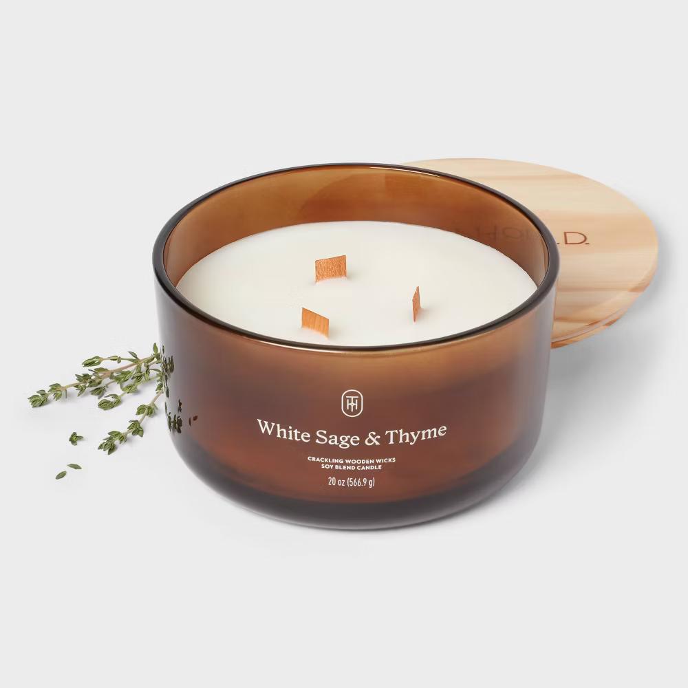 Glass Wooden Wick Jar Candle - Image 134