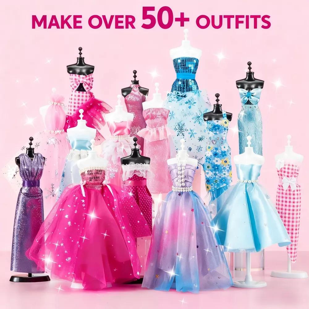 400+ Pcs Fashion Design Kit, Sewing Kit for Kids Age 8-12, DIY Arts & Crafts, Creative Girl Toys Ideal Birthday Gift for Young Girls - Image 6