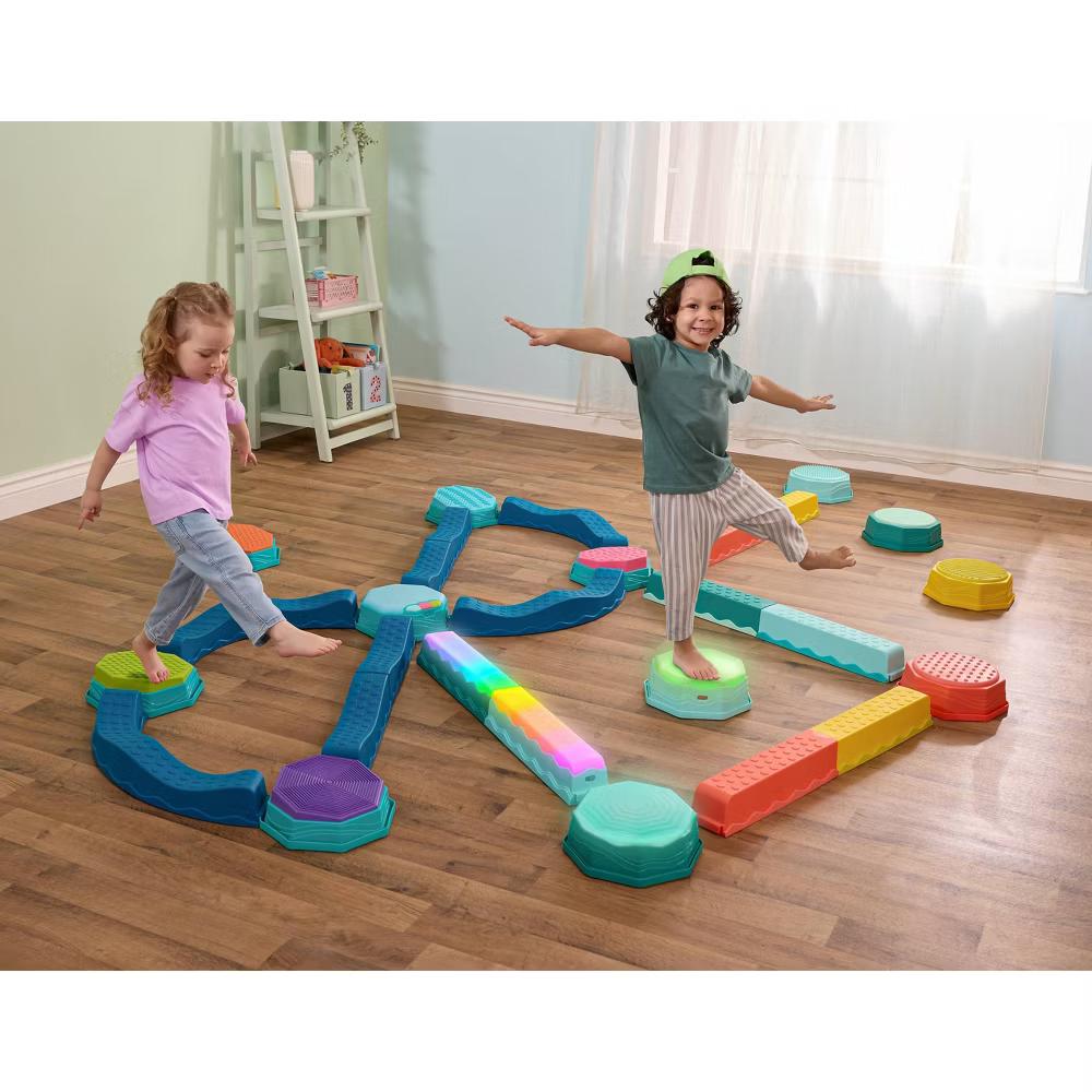 Step 'n' Glow Balance Pods - 6pc Sensory Stepping Stones with Lights for Active Play - Image 10