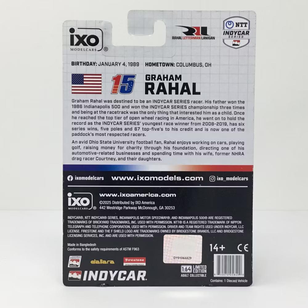 Graham Rahal 2025 Mobil 1 / Rahal Letterman Lanigan 1:64 Diecast - Image 2