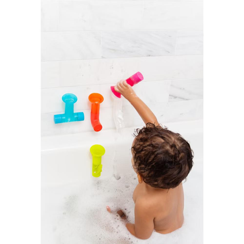 Boon BUNDLE Building Toddler Bath Tub Toy with Pipes Cogs and Tubes: BPA-Free, Creative Thinking, Motion, Spinning Shapes - Image 9
