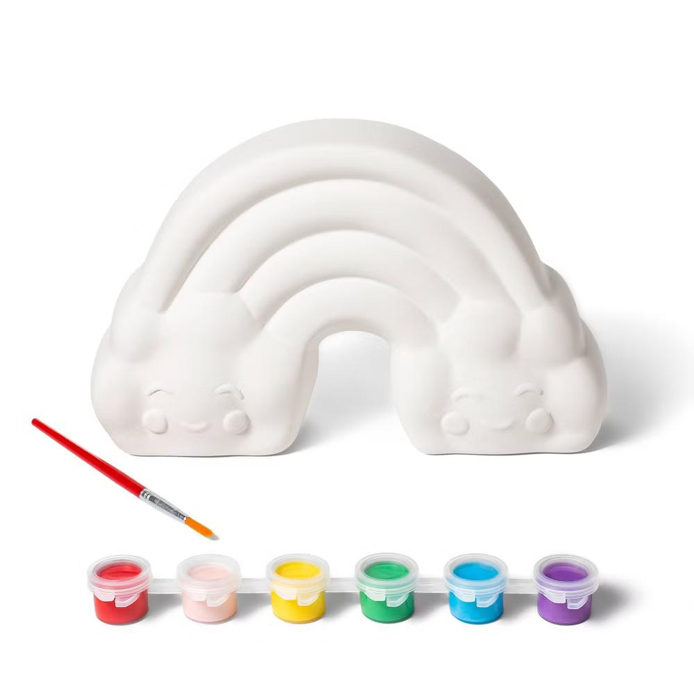 Paint-Your-Own Ceramic Rainbow Kit - Painting Kit for Kids, Includes Brush & Paint, Ages 8+ - Image 2