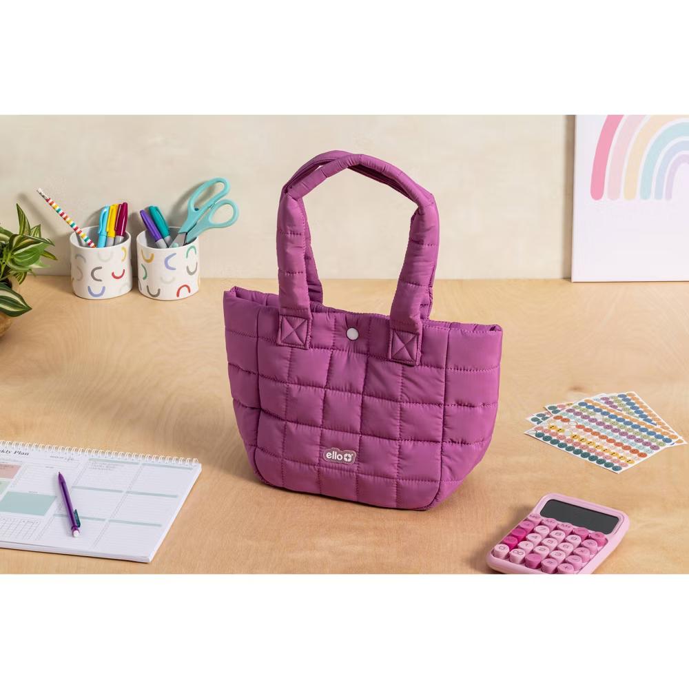 Puffer Lunch Tote Pink - Image 4