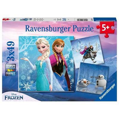 Frozen: Winter Adventures 3x49pc Jigsaw Puzzle Set: Paperboard Puzzle for Creative Thinking, Kids Theme - Image 5