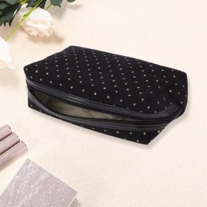Women Portable Solid Color Makeup Bag 1 Pc