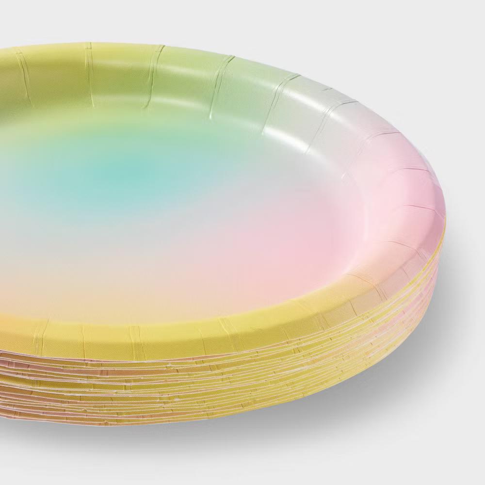 20ct Pastel Gradient Snack Paper Plates - Image 2