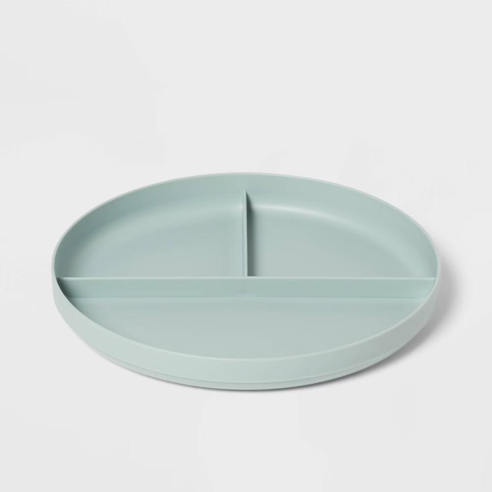 Kids' 6pc 7.4" Plastic Round Divided Plate - Microwave & Dishwasher Safe, Toddler Dining - Image 2